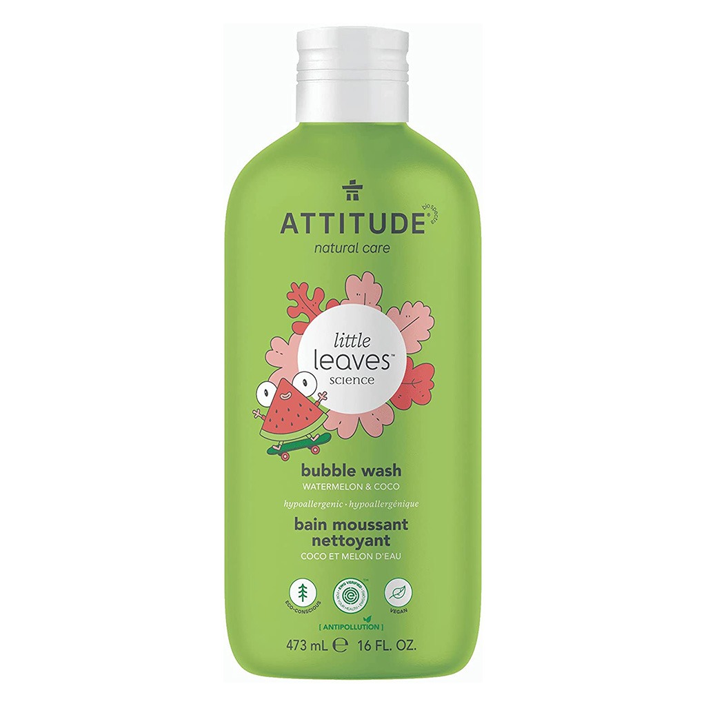 Attitude Natural Care Baby Leaves Science Bubble Bath Watermelon And Coco For Babies 473ml
