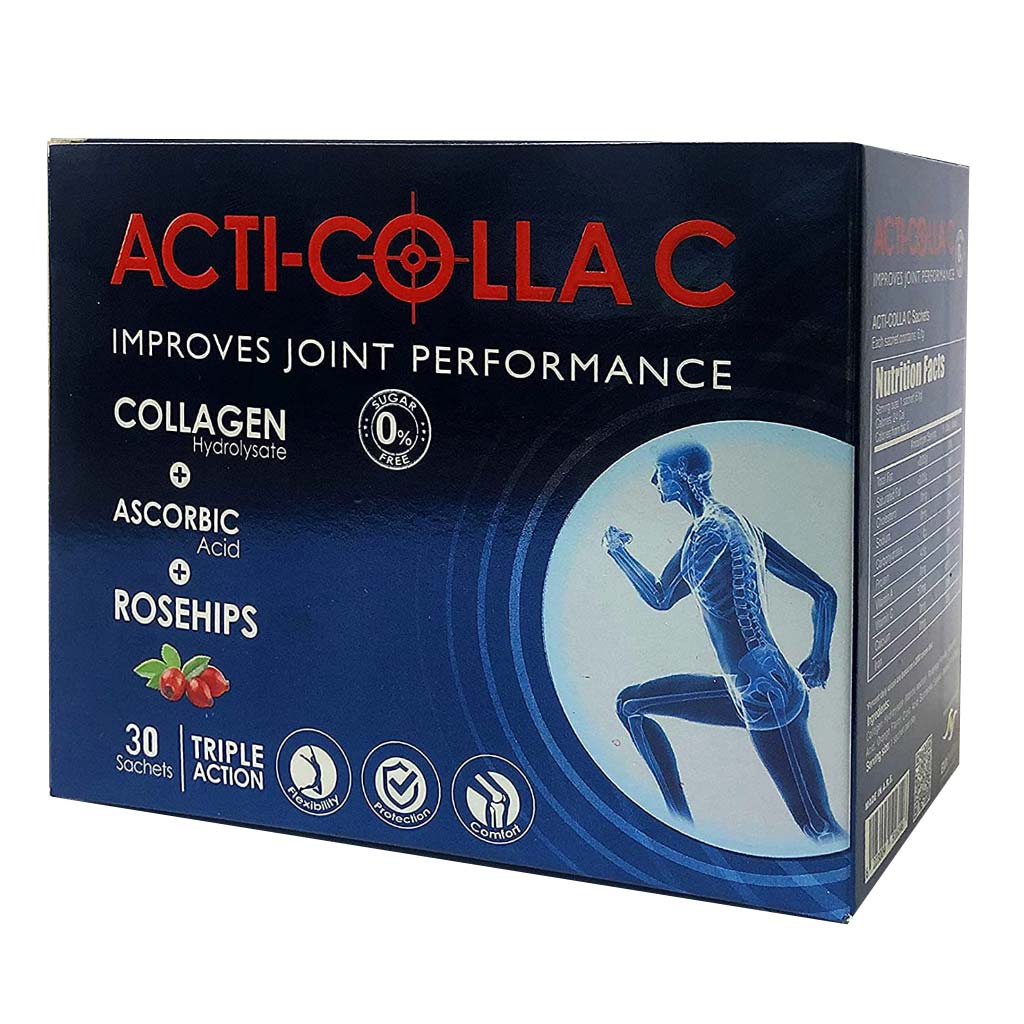 Eva Pharma Acti-Colla C Triple Action Oral Powder Sachets For Joint Support, Pack of 30's