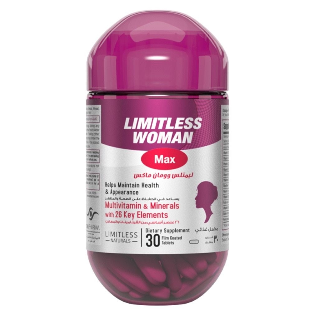 Eva Pharma Limitless Woman Max Multivitamin & Minerals Tablets, Pack of 30's