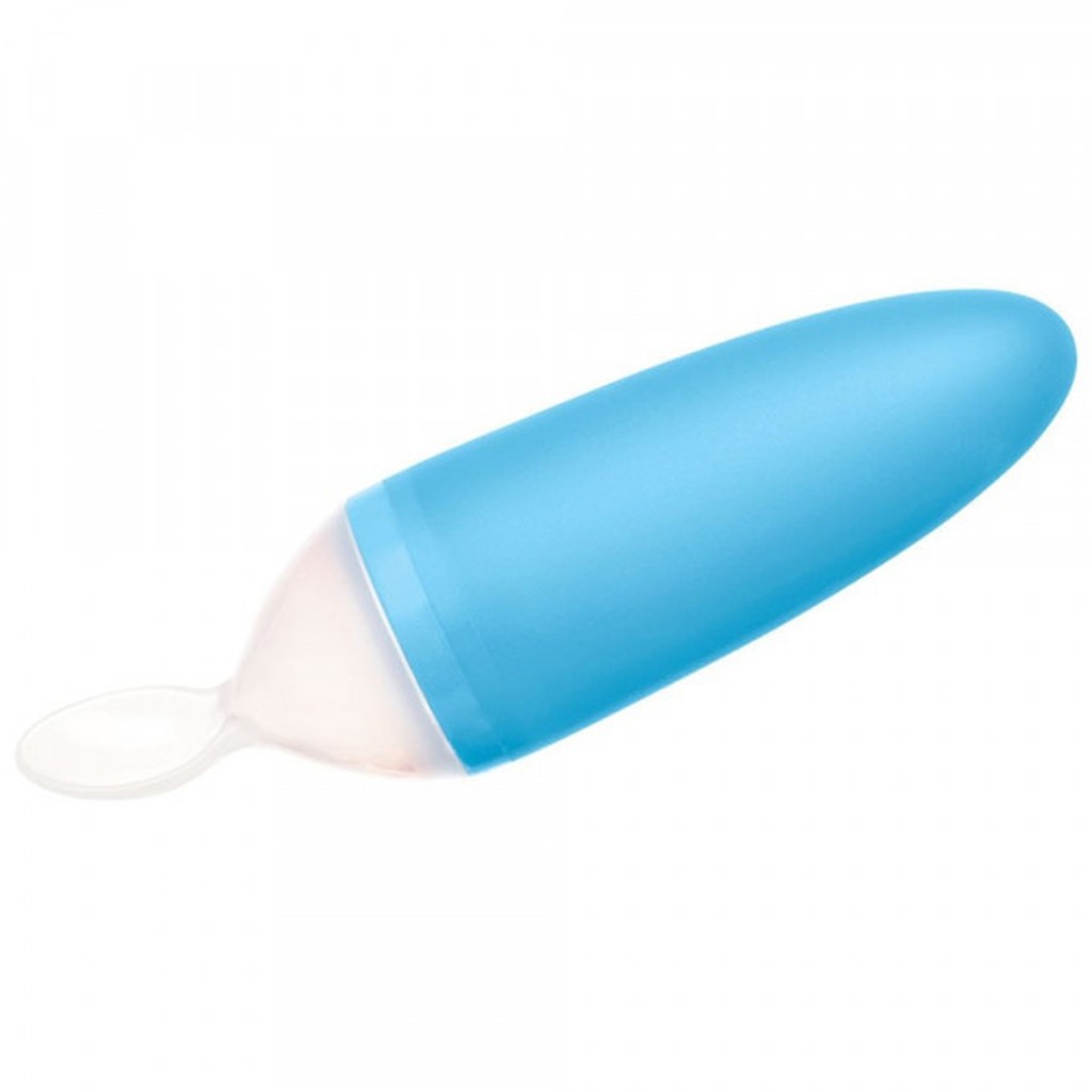 Boon Squirt Silicone Baby Food Dispensing Spoon Blue