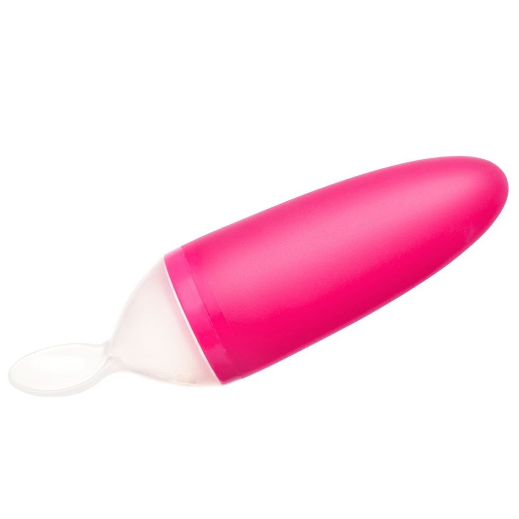 Boon Squirt Silicone Baby Food Dispensing Spoon Pink