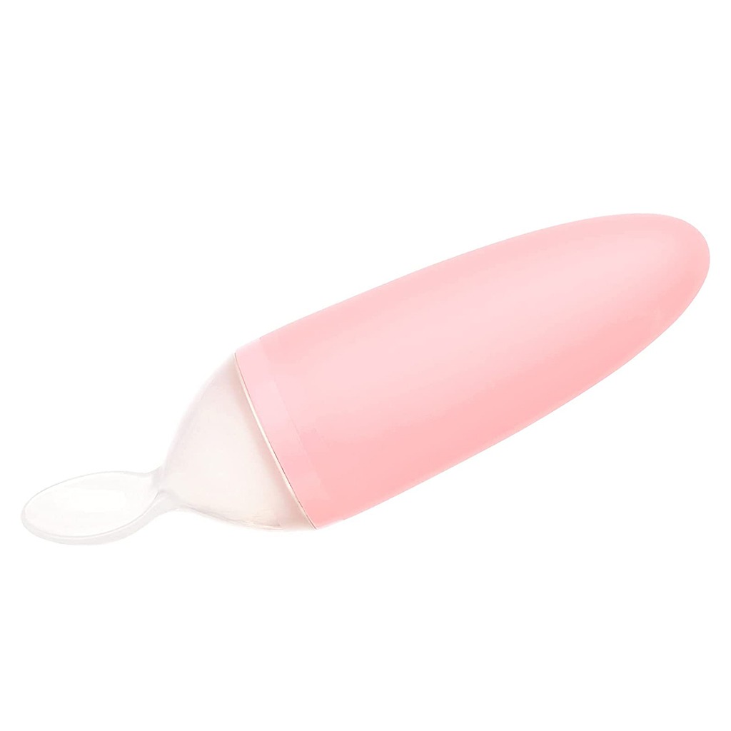 Boon Squirt Silicone Baby Food Dispensing Spoon Light Pink