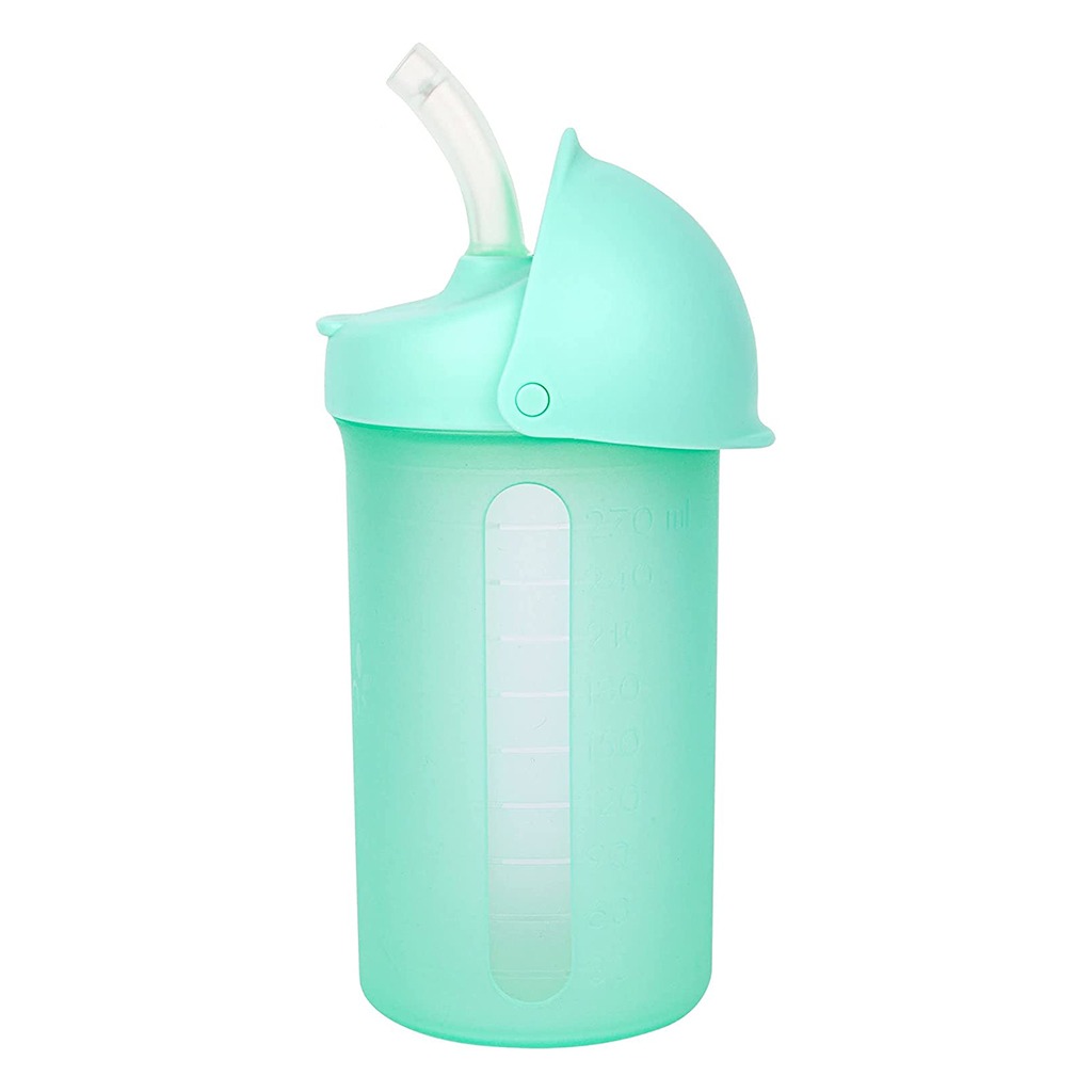 Boon Swig Silicone Straw Bottle For Kids 10 Oz Mint