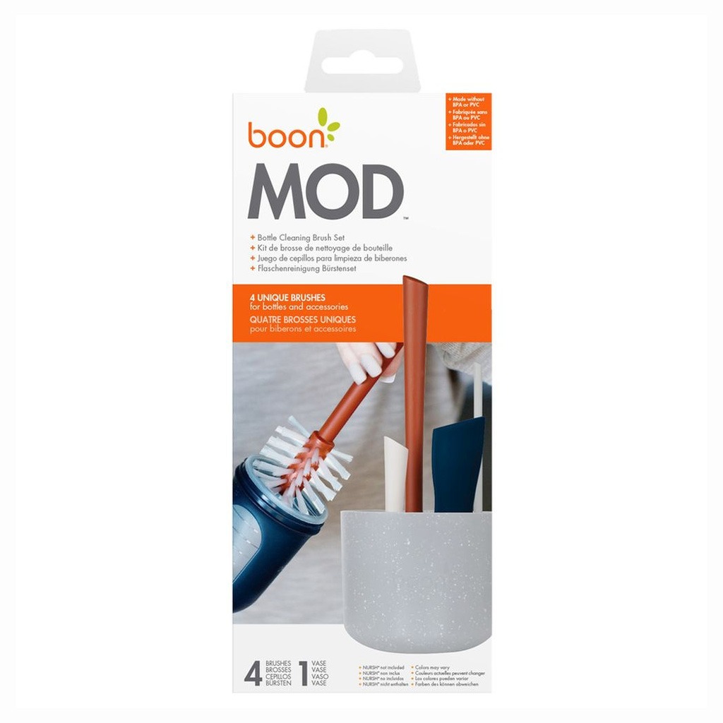 Boon Mod Bottle Cleaning Brush Set, Pack of 4