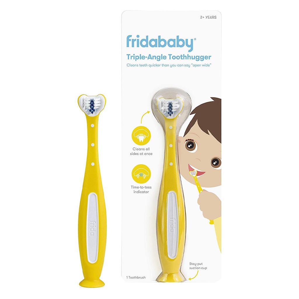 FridaBaby Triple-Angle Toothhugger Training Toothbrush Yellow For Toddlers