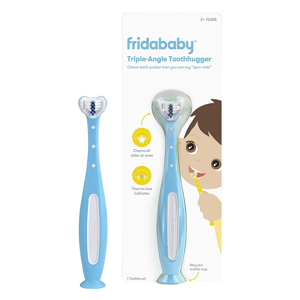 FridaBaby Triple-Angle Toothhugger Training Toothbrush Blue For Toddlers