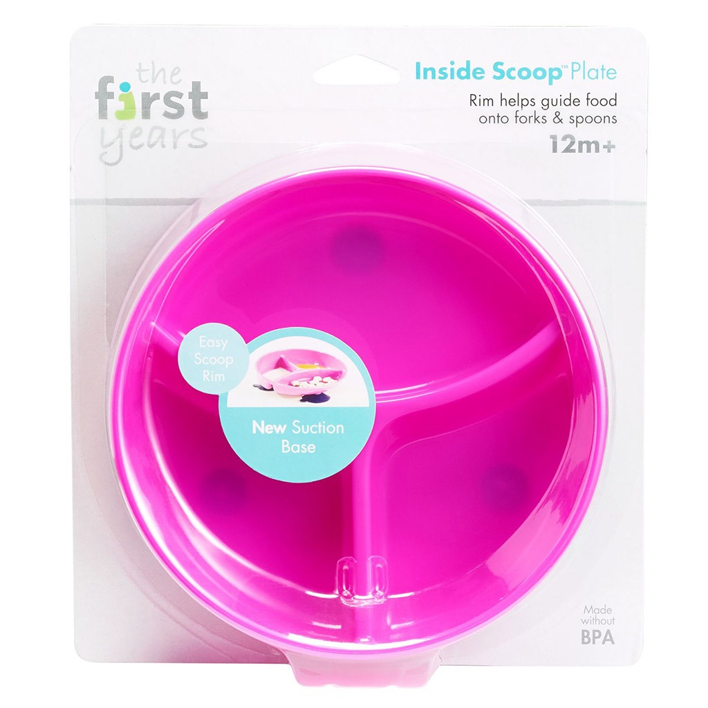 The First Years Inside Scoop Suction Sectioned Plate, Assorted Pack of 1's