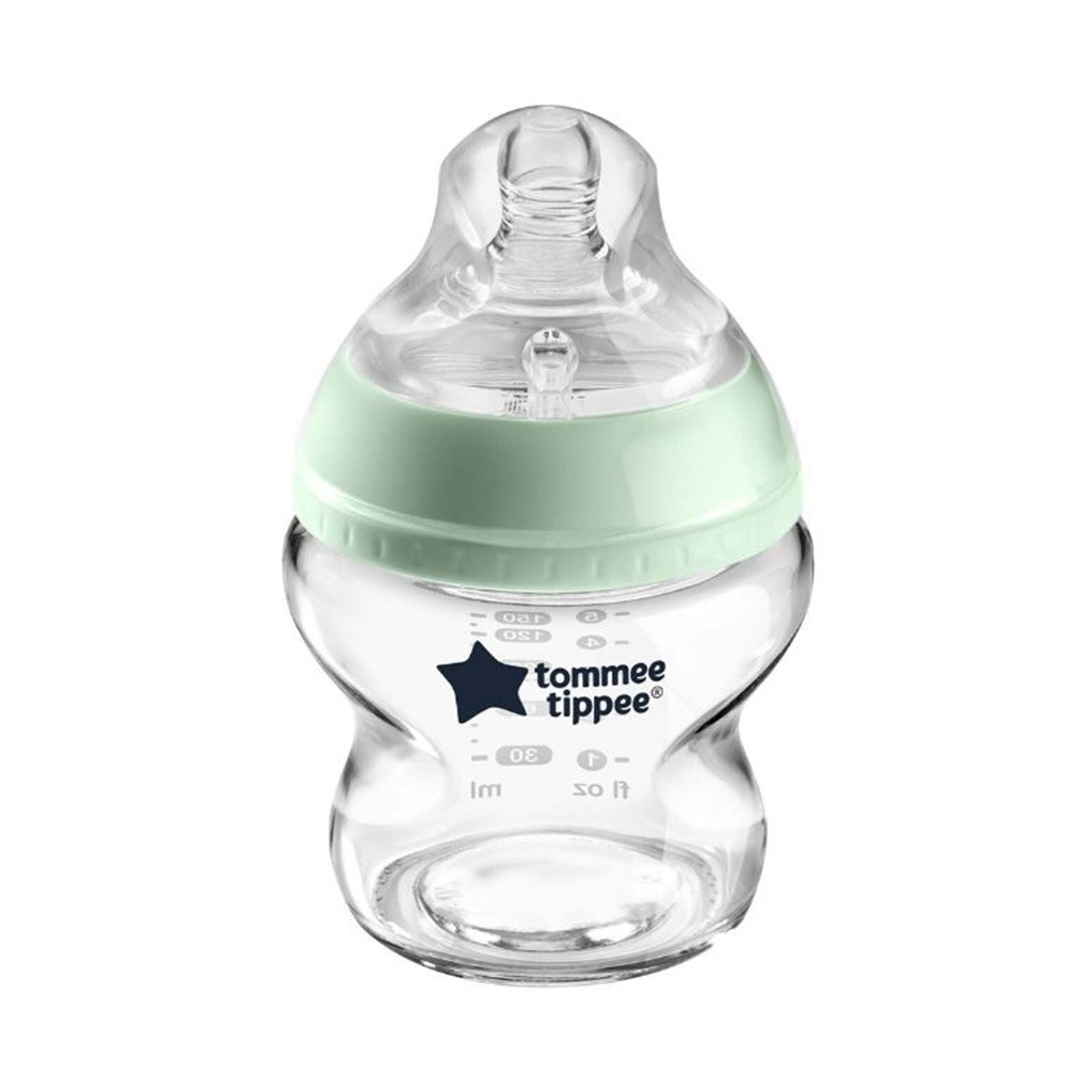 Tommee Tippee Closer To Nature Glass Feeding Bottle For 0 Months+ Babies 150ml