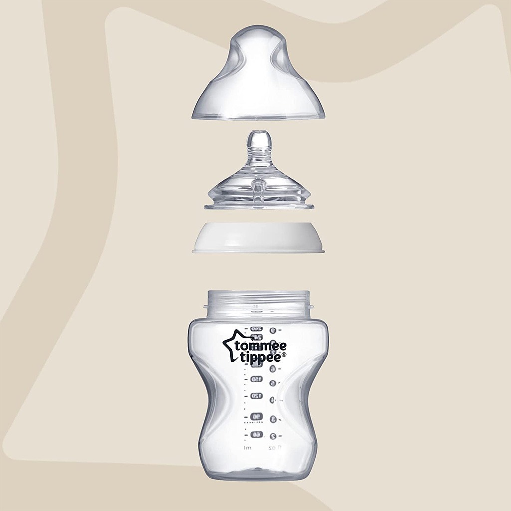 Tommee Tippee Closer To Nature Glass Feeding Bottle For 0 Months+ Babies 250ml