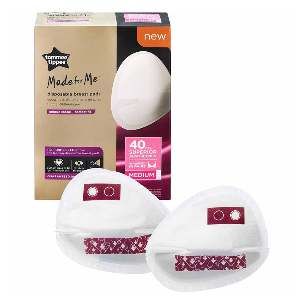 Tommee Tippee Made For Me Disposable Daily Absorbent Breast Pads - Medium, Pack of 40's