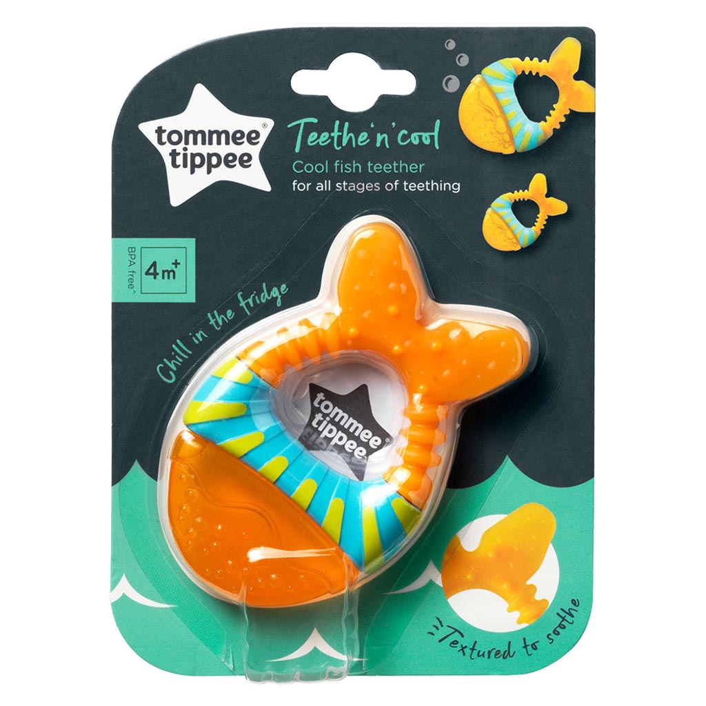 Tommee Tippee Teethe N' Cool Waterfilled Teether For 4 Months+ Baby-Orange