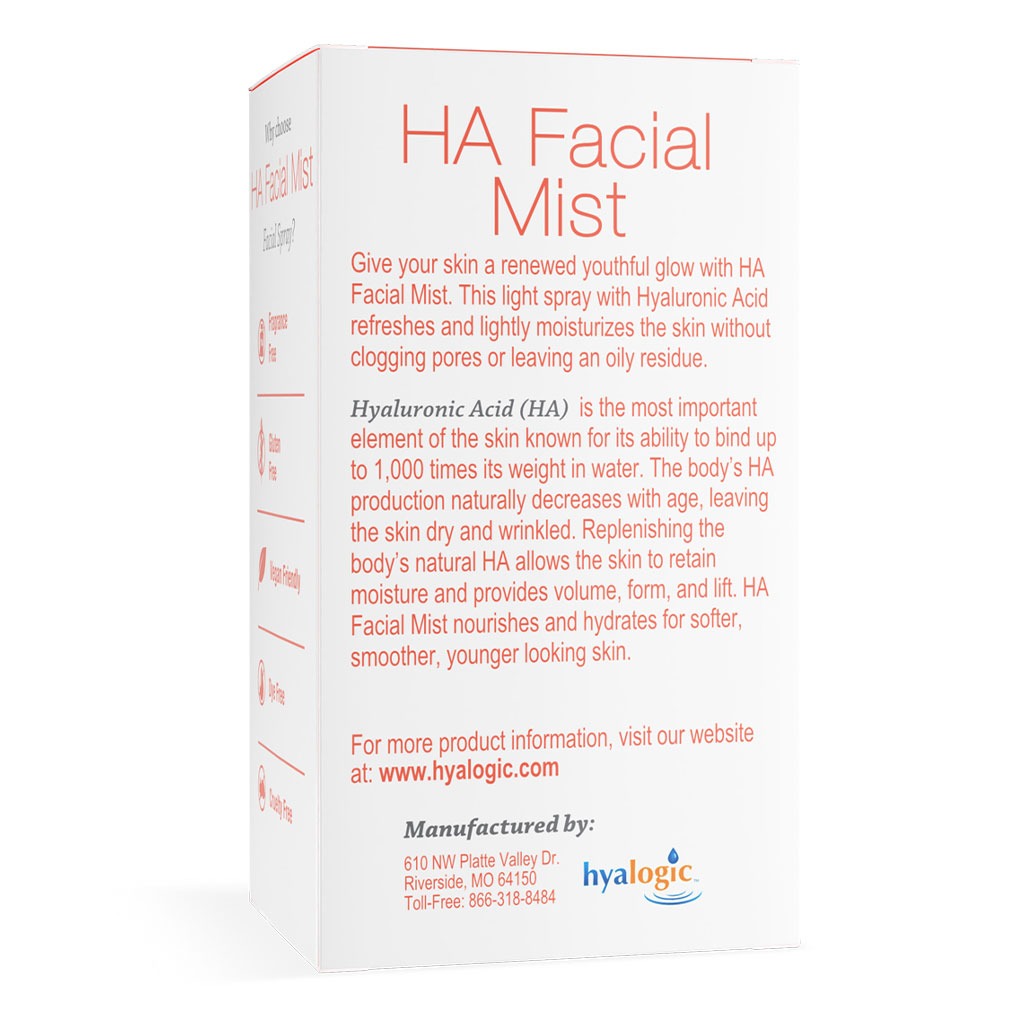 Hyalogic Hyaluronic Acid Facial Mist To Hydrates And Moisturizes Skin 59ml