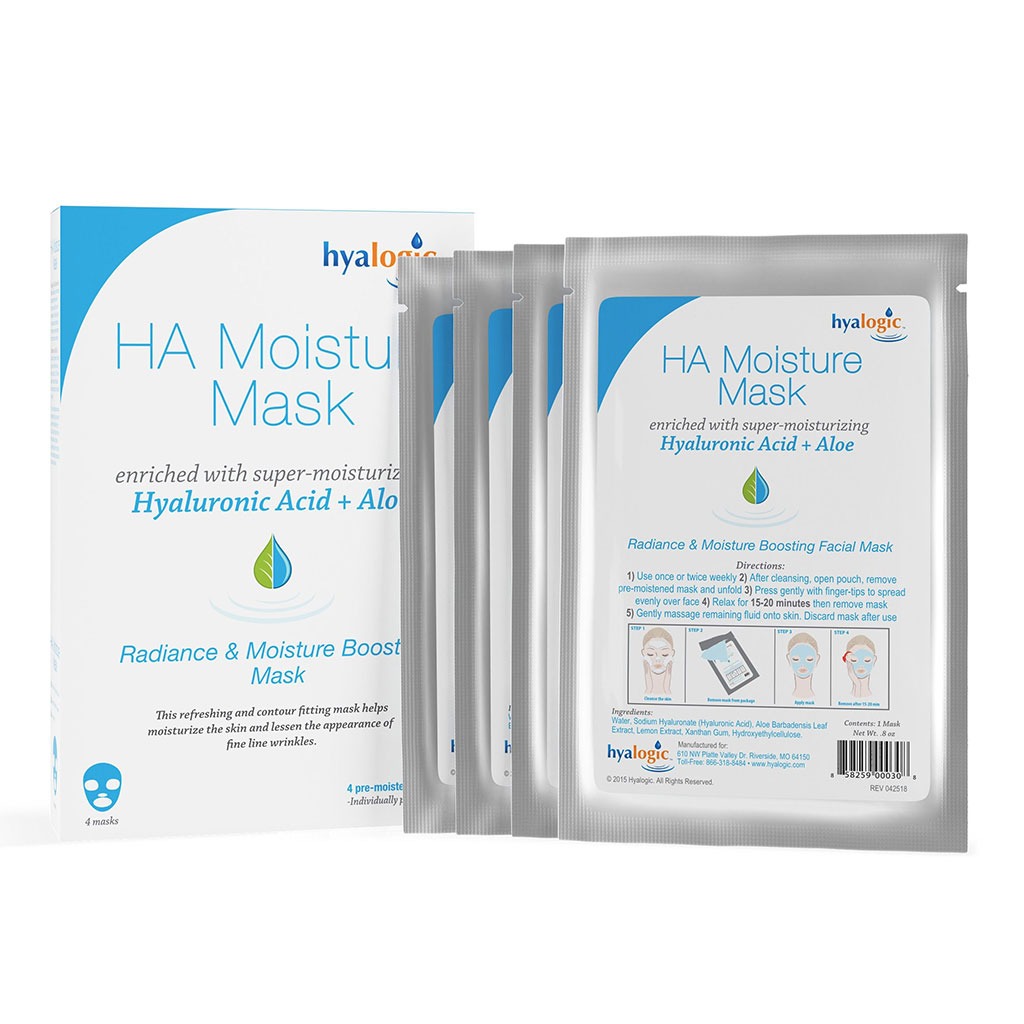Hyalogic Hyaluronic Acid Radiance And Moisture Boosting Facial Mask 4's