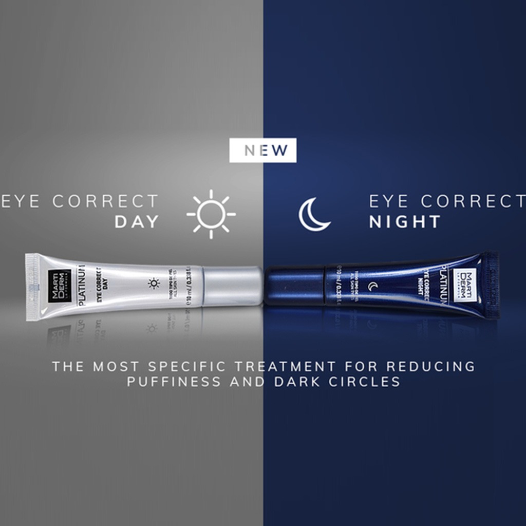 Marti Derm Platinum Eye Correct Day and Night Cream Combo 2 × 10ml 