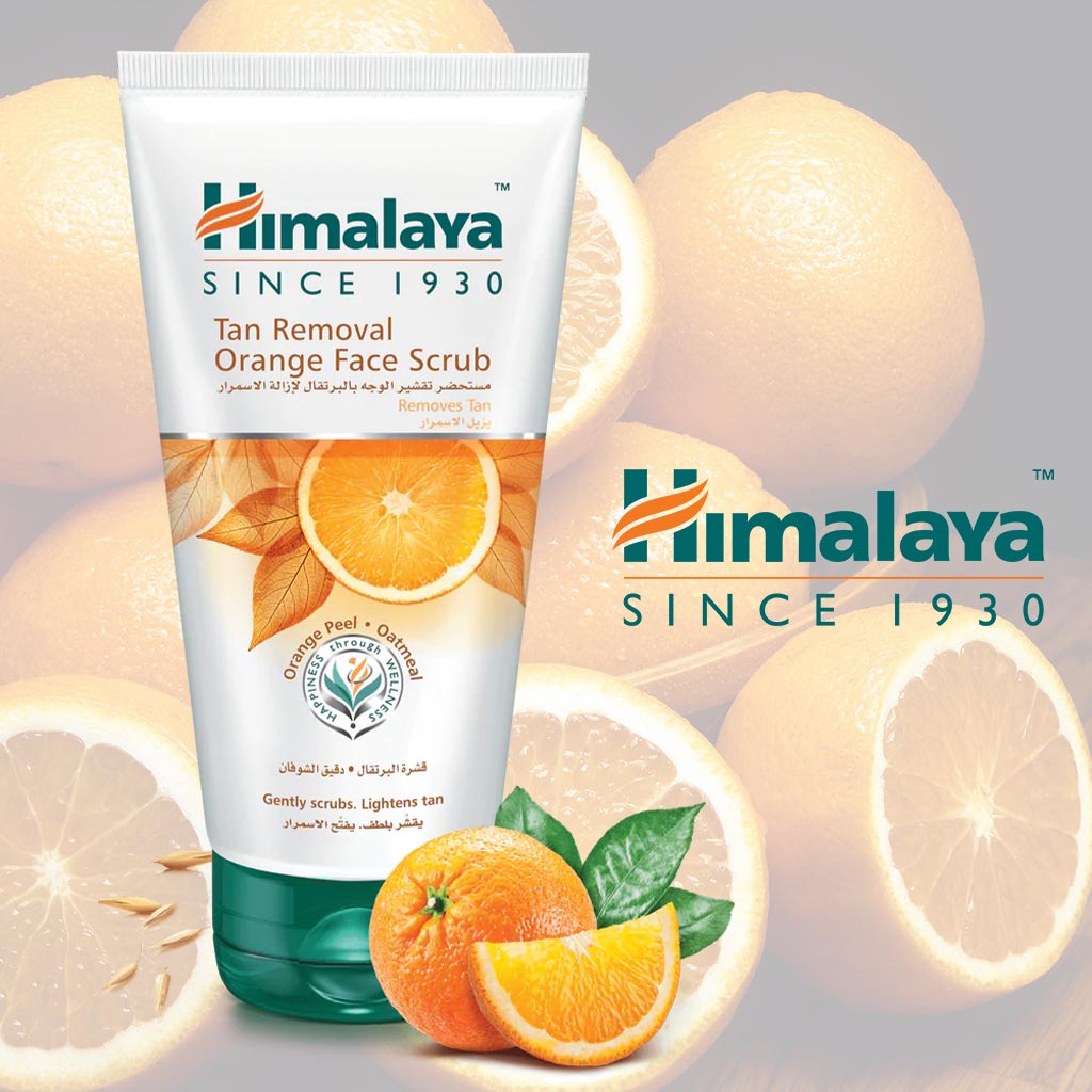 Himalaya Tan Removal Orange Face Scrub With Orange Peel And Oatmeal 150ml