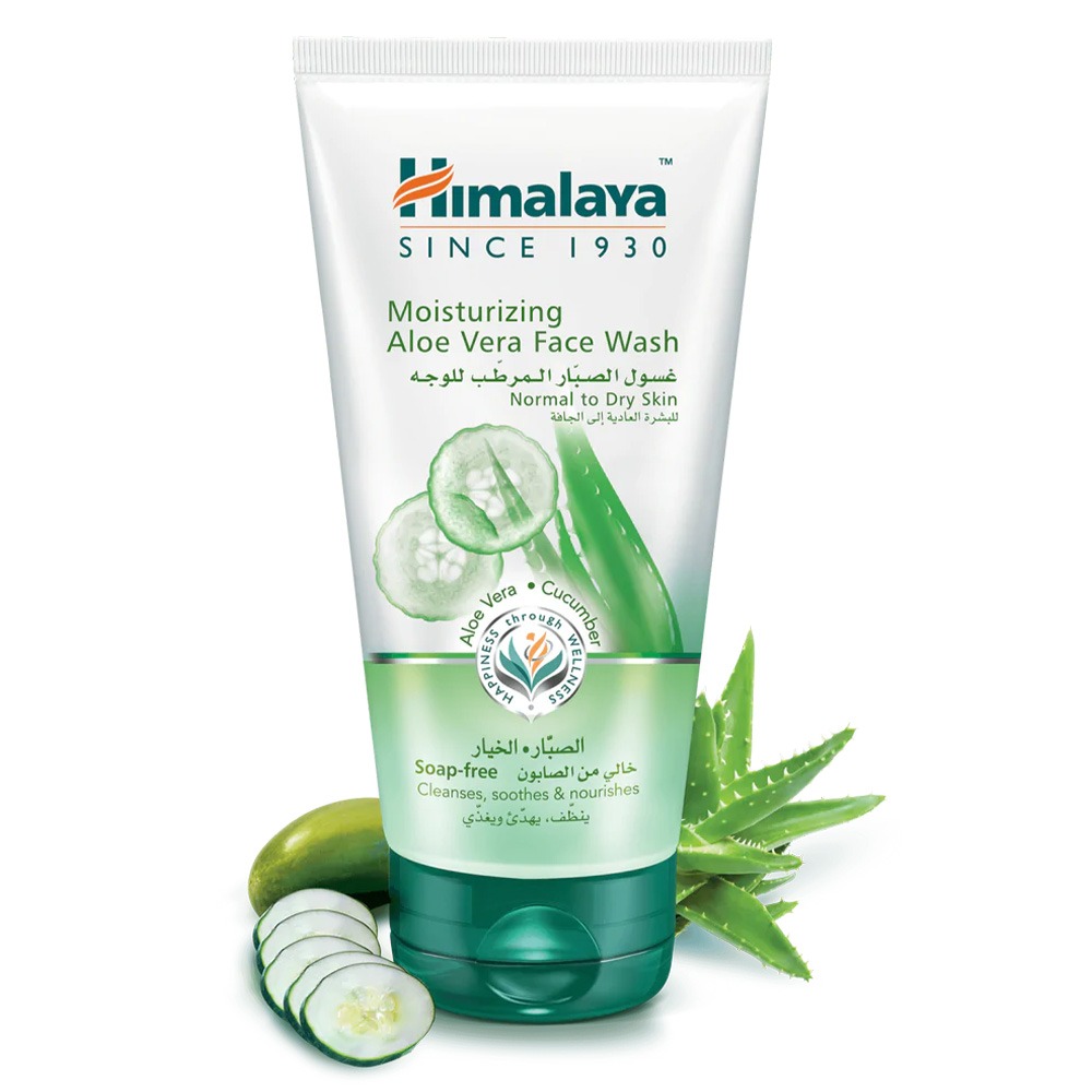 Himalaya Aloe Vera Moisturizing Face Wash 150ml, Pack of 2