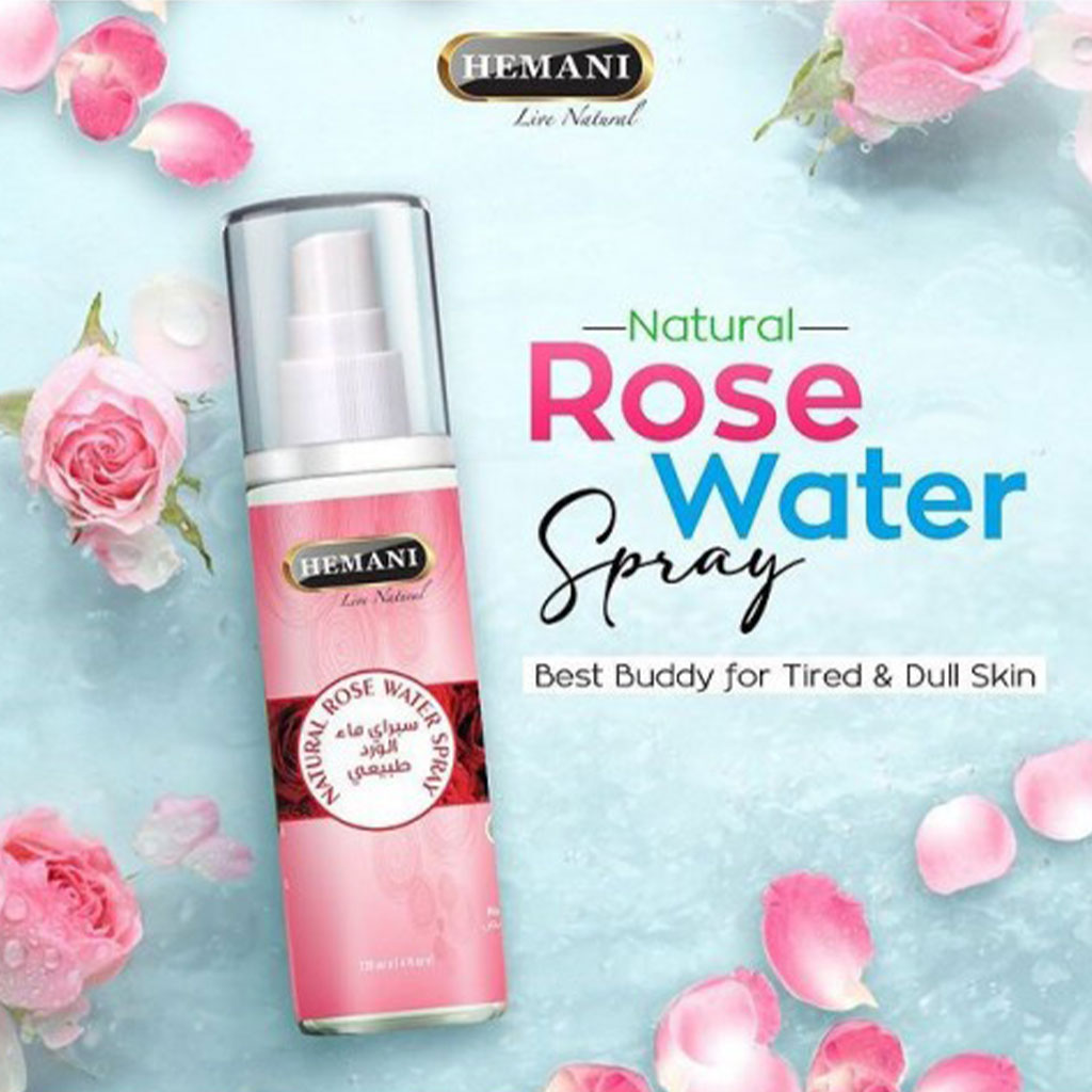 Hemani Natural Rose Water Spray 120ml