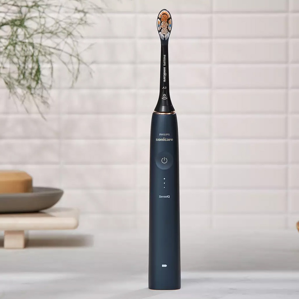Philips Sonicare 9900 Prestige Rechargeable Electric Power Toothbrush With SenseIQ & AI-powered Sonicare App, Colour Midnight Blue - HX9992/22,Certified UAE 3 Pin