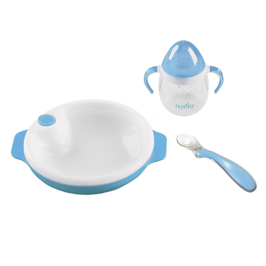 Nuvita Weaning Set For 6 Moths+ Baby - Blue
