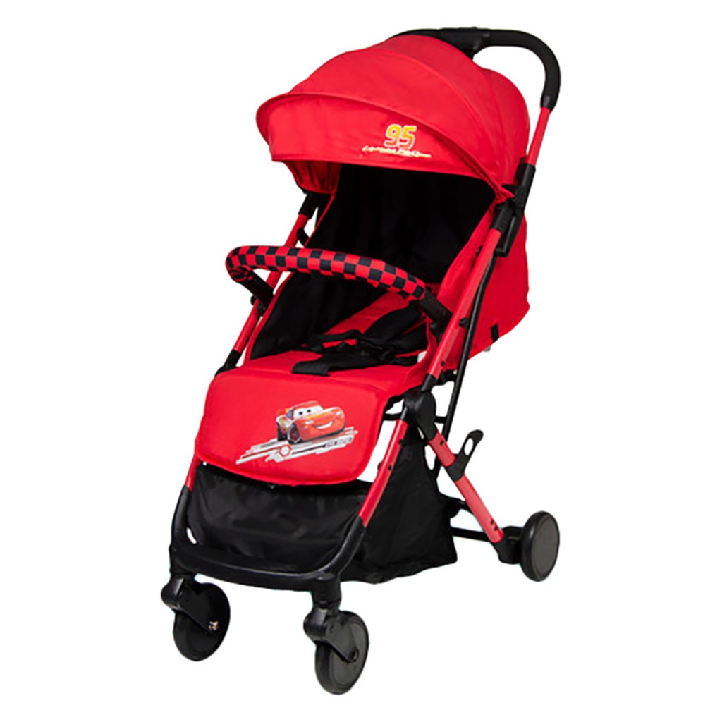 Disney Cars Lightning McQueen Light Weight Travel Stroller For 0 - 36 Months Baby - S101 Cars