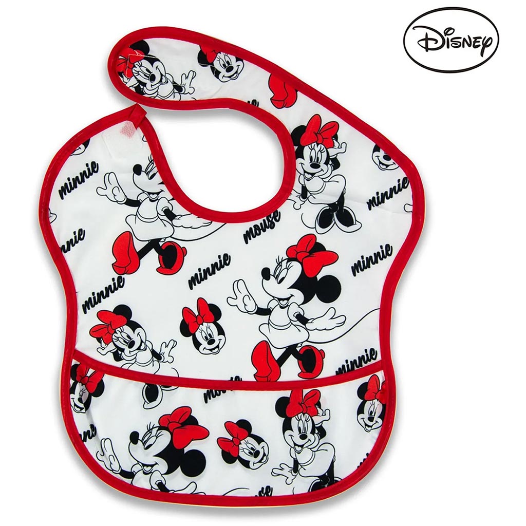 Disney Minnie Mouse Washable Waterproof Bib For 6+ Months Baby, Pack of 1's