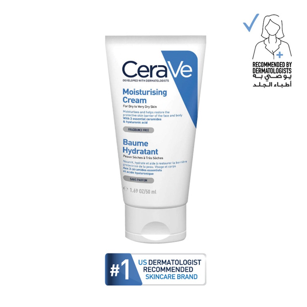 CeraVe Fragrance Free Moisturising Cream For Dry Skin 50ml