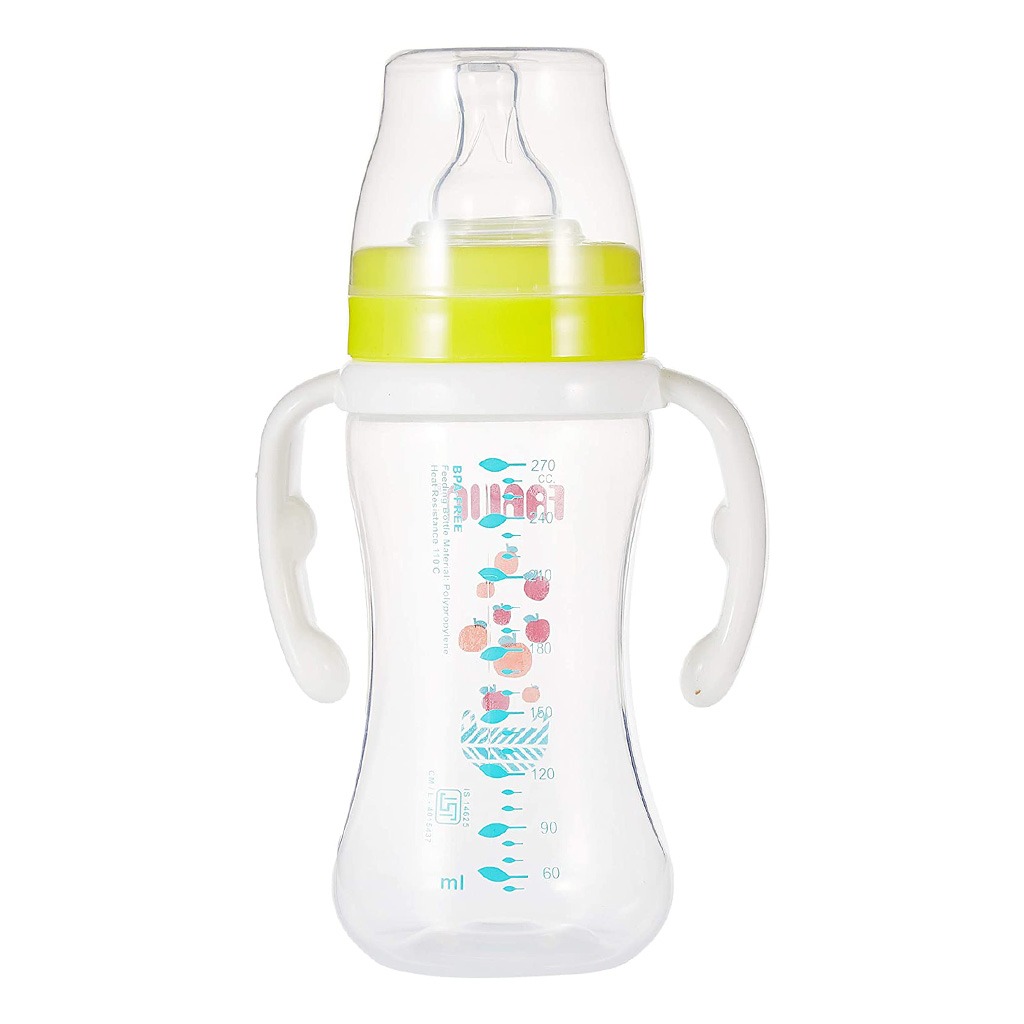 Farlin Seasons Series Wide Neck 270ml PP Feeding Bottle With Handle For 3 Months+, Pack of 1's