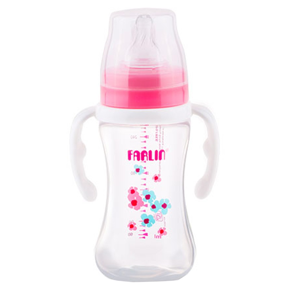 Farlin Seasons Series Wide Neck 270ml PP Feeding Bottle With Handle For 3 Months+ Baby, Pack of 1's