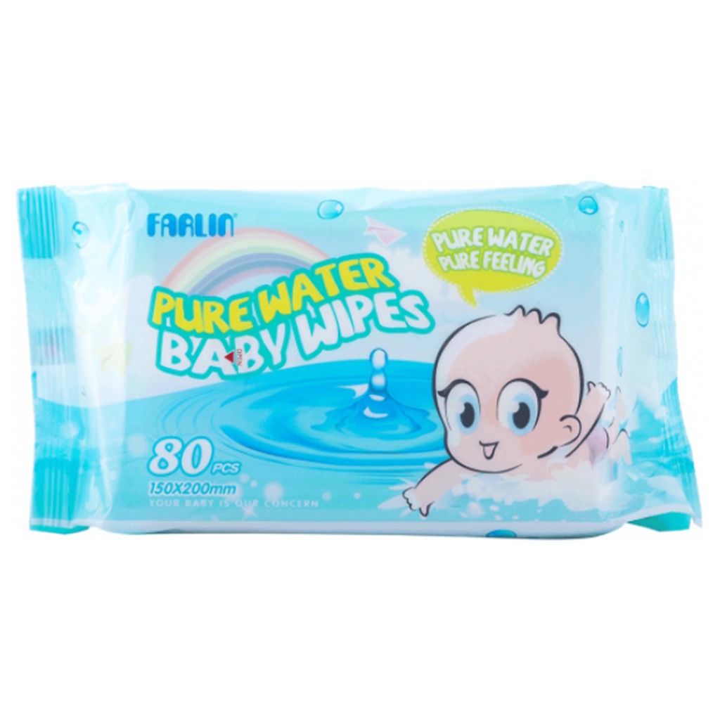 Farlin Pure Water Baby Wet Wipes DT-001, Pack of 80's 