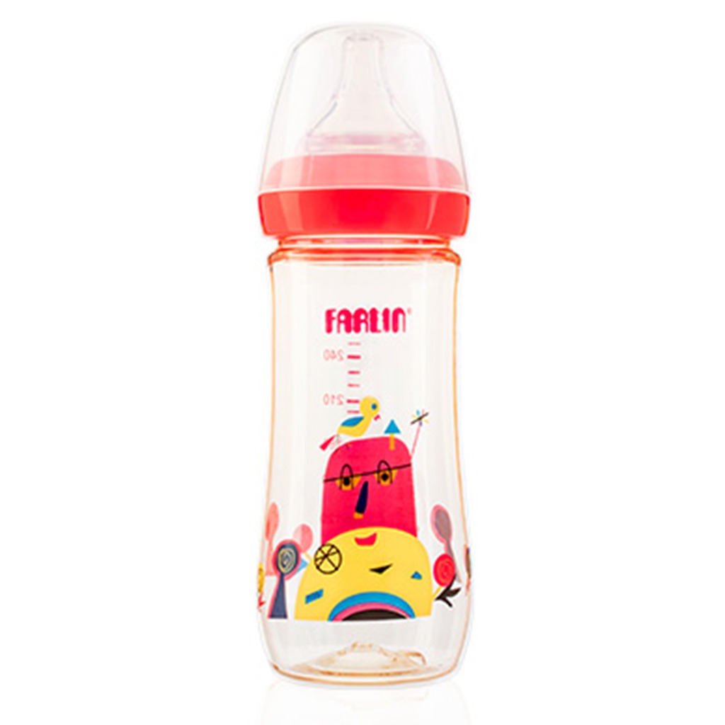 Farlin Silky PPSU Little Artist Collection 270ml Wide Neck Feeding Bottle For Baby AB-92009 (G), Pack of 1's