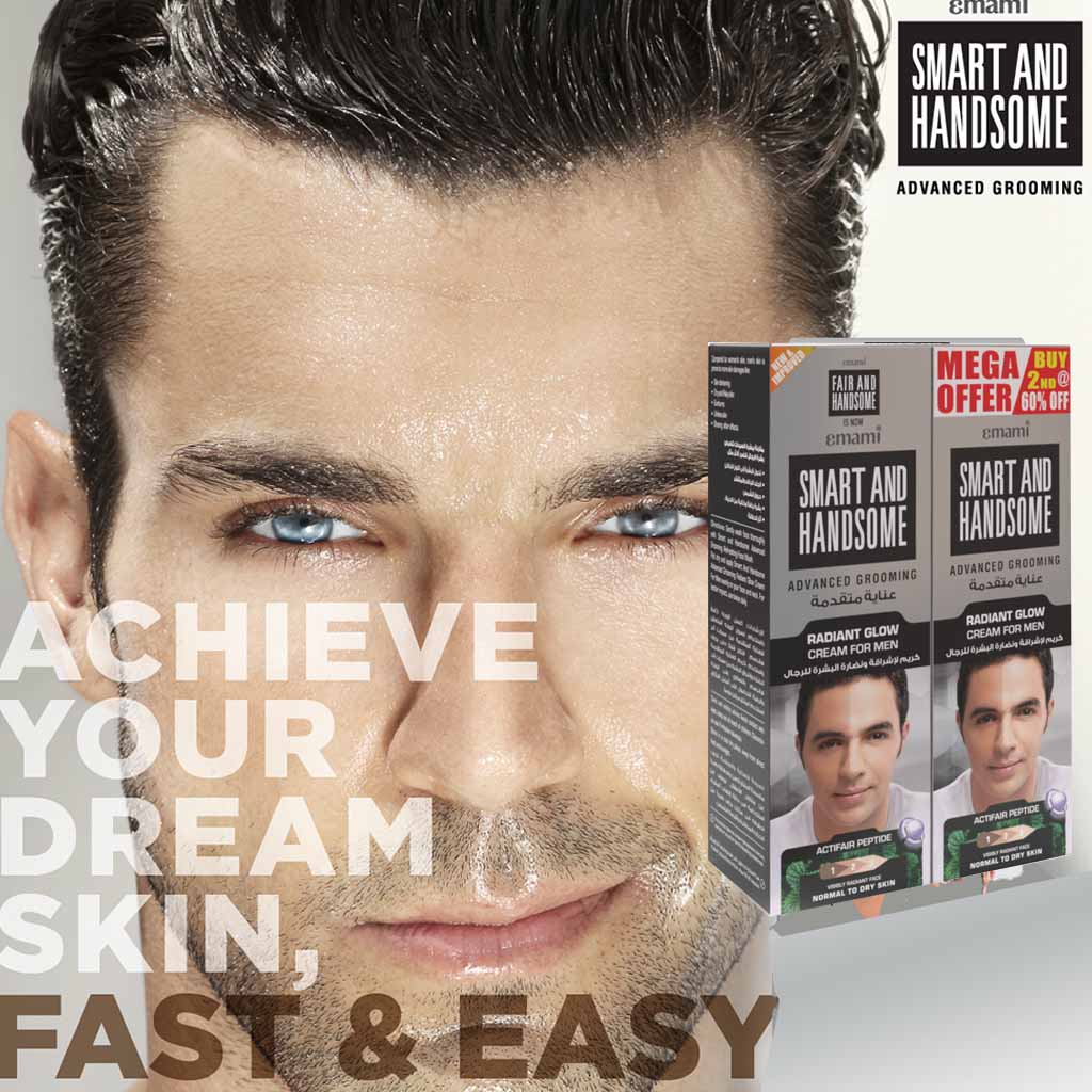Emami Smart & Handsome Advanced Grooming Radiant Glow Cream For Men 2 x 100ml Promo Pack