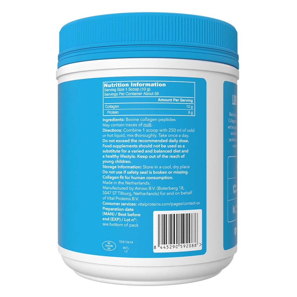 Vital Proteins Collagen Peptides Unflavoured Powder For Hair, Skin & Nails 567g