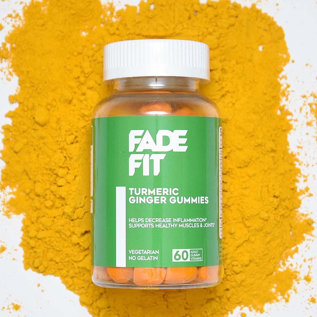 Fade Fit Gelatin-Free Turmeric - Ginger Adult Gummies For Healthy Muscles & Joints, Pack of 60's