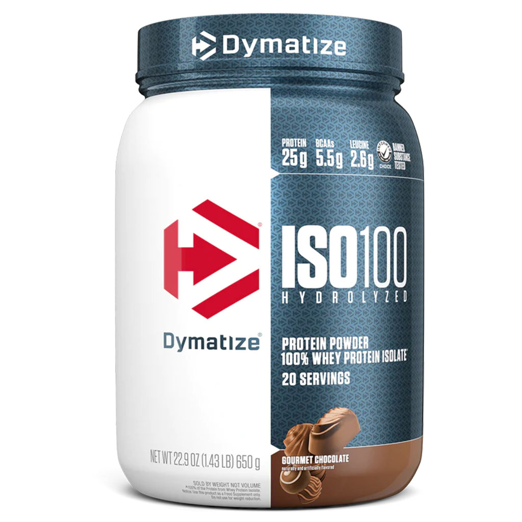 Dymatize ISO100 Fast Absorbing Whey Protein Powder For Muscle Recovery, Gourmet Chocolate 1.4lbs.