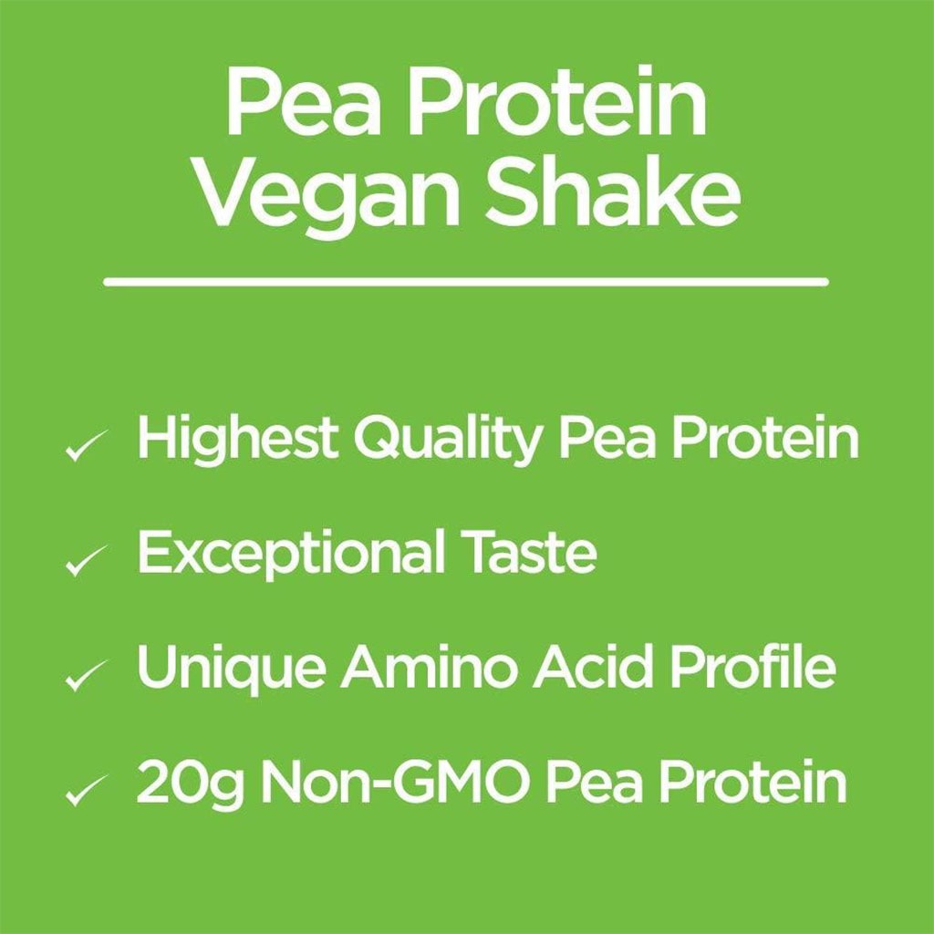 Naturade Plant Based VeganSmart Pea Protein Vegan Shake Powder, Vanilla Flavor, 15 Servings - 540g