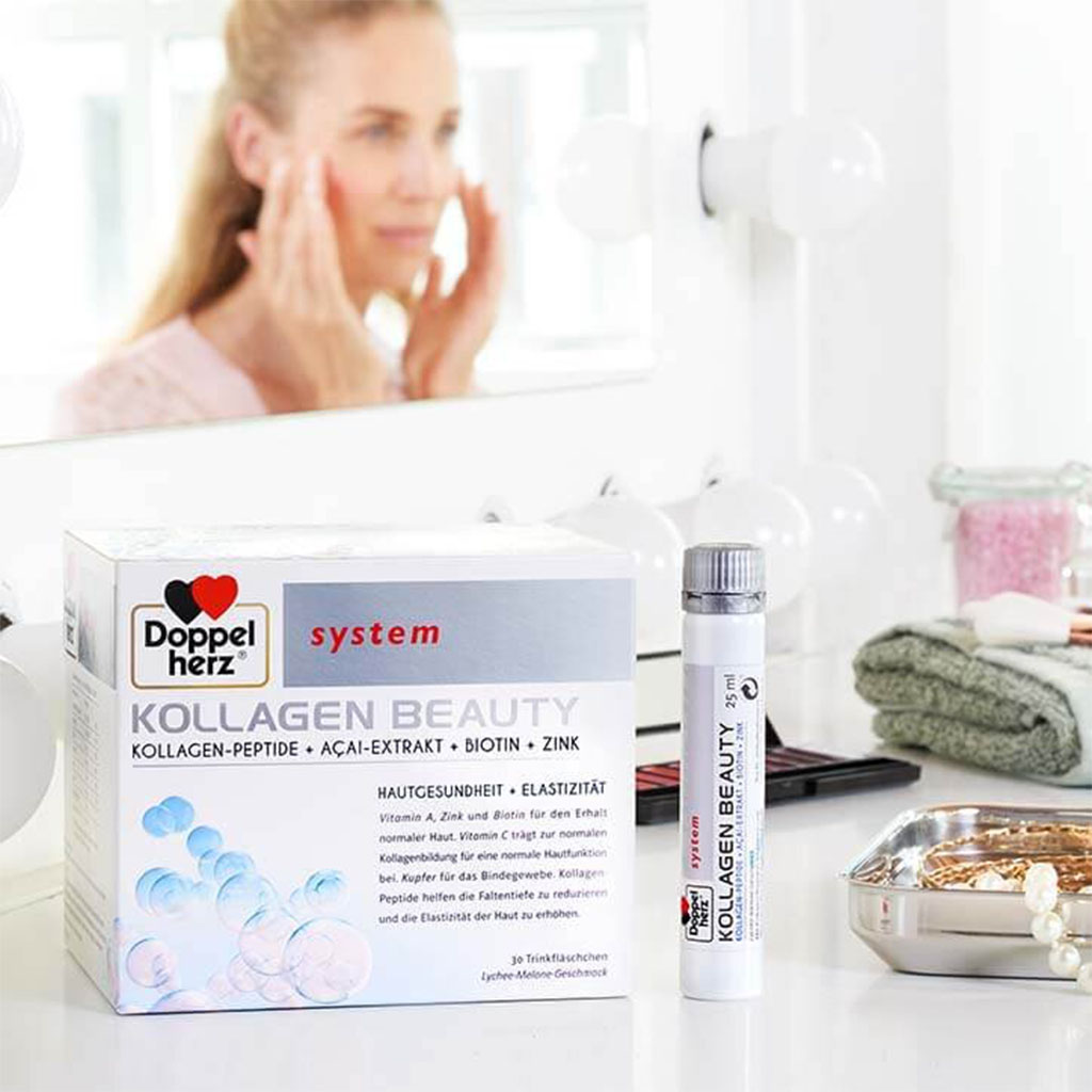 Doppelherz System Kollagen Beauty Supplement, Single Dose Drinkable Vial, Pack of 30's
