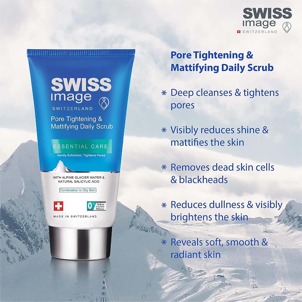 Swiss Image Essential Care Pore Tightening & Mattifying Daily Scrub For Combination To Oily Skin Types 150ml