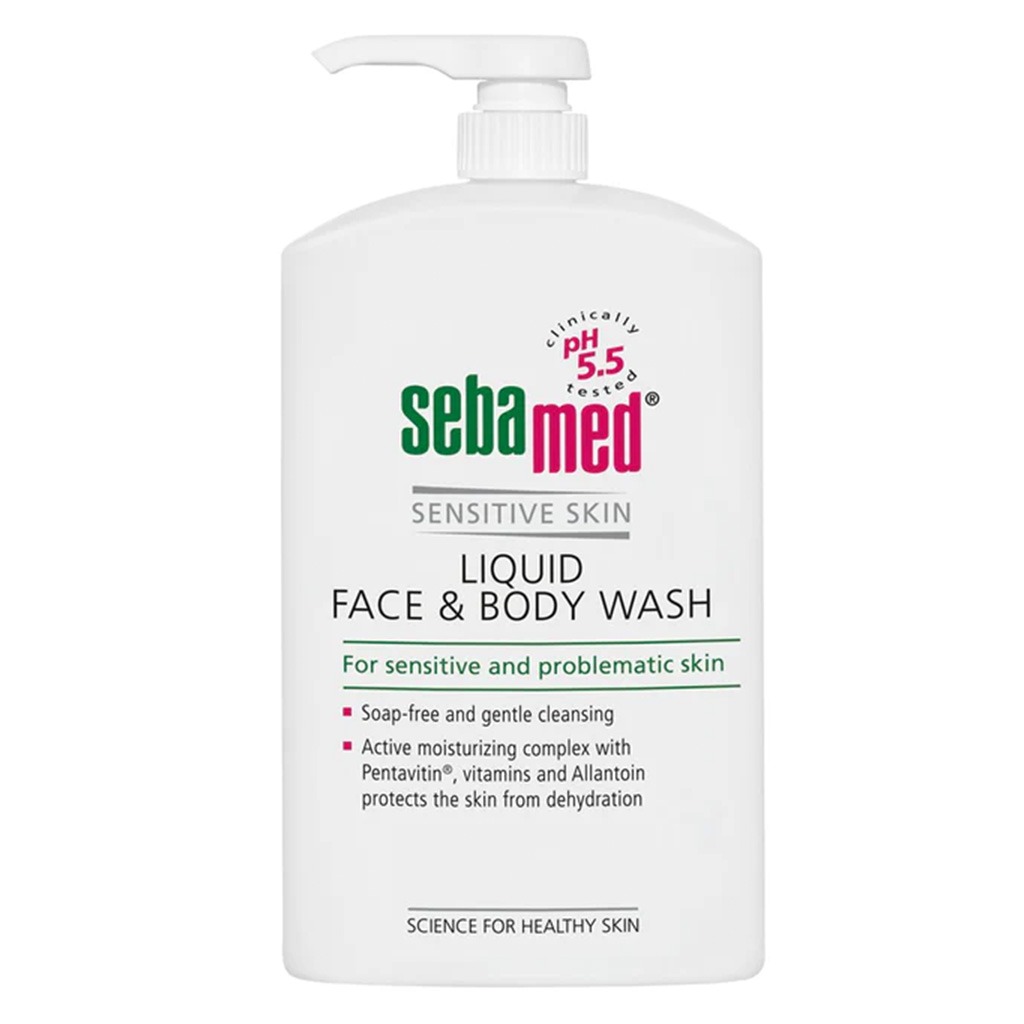 Sebamed Liquid Face & Body Wash For Sensitive And Problematic Skin, Soap-Free, 1000ml