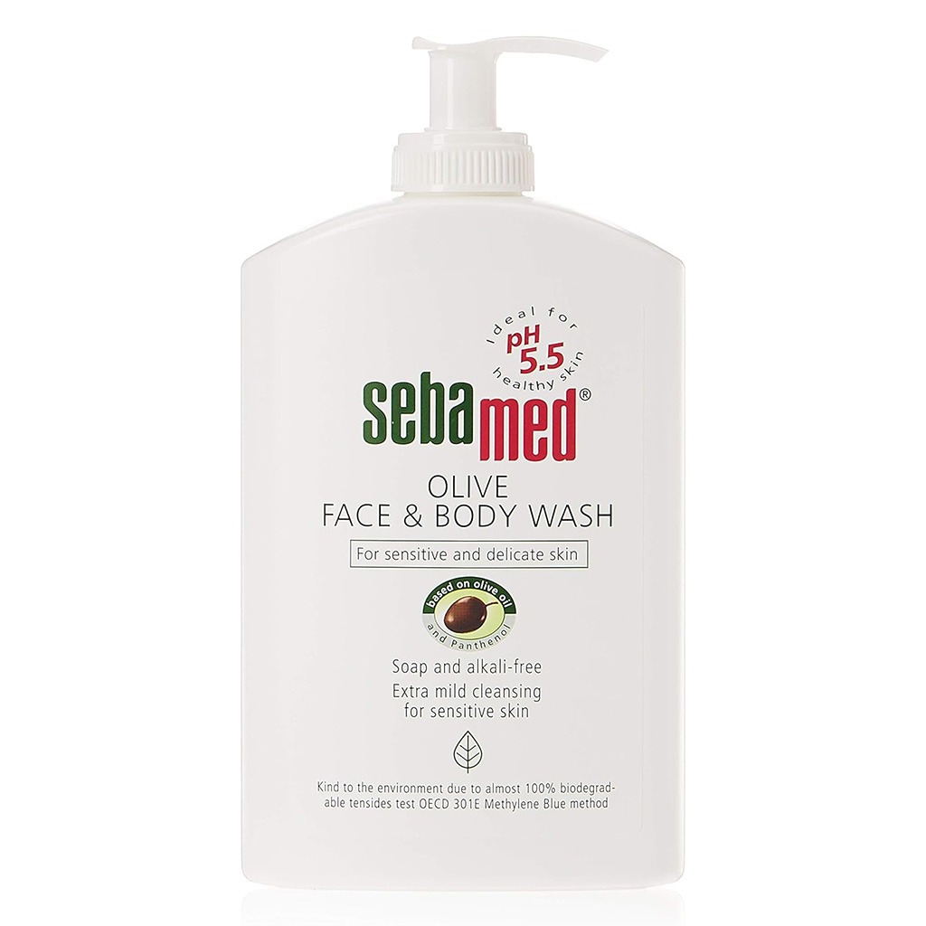 Sebamed Olive Face And Body Wash For Sensitive & Dry Skin, Soap-Free 400ml