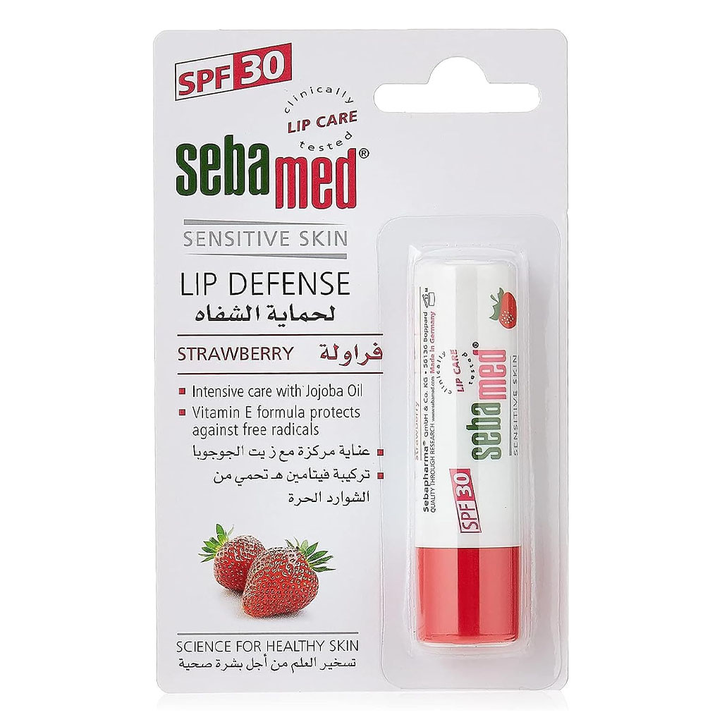 Sebamed Sensitive Skin Lip Defense Stick Strawberry With SPF 30 4.8g