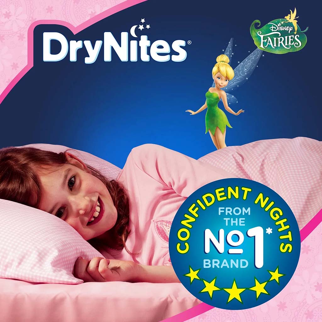 Huggies DryNites Pyjama Pants, Disposable Bed Wetting Diaper For 3-5 Years Old Girl Weighing 16-23 kg, Jumbo Pack of 16's