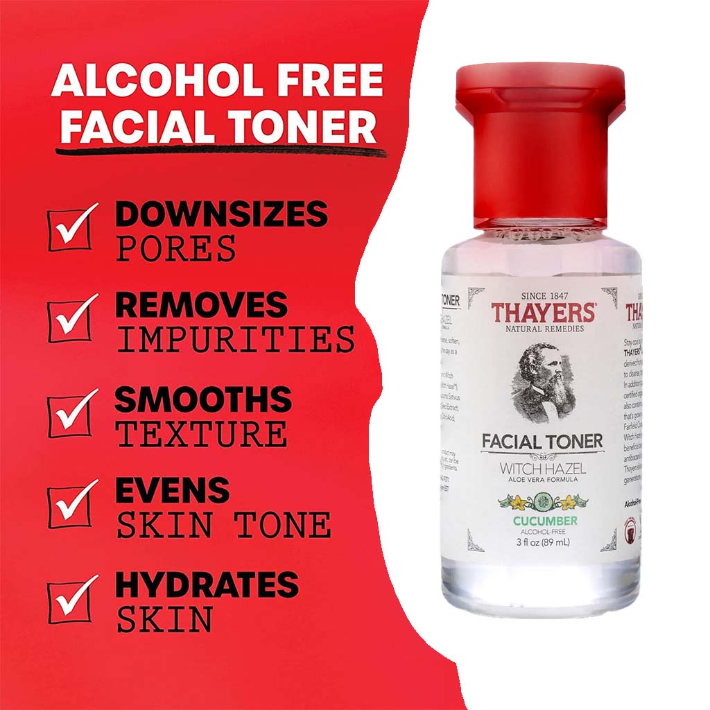 Thayers Alcohol-Free Cucumber Facial Toner With Witch Hazel & Aloe Vera 89ml