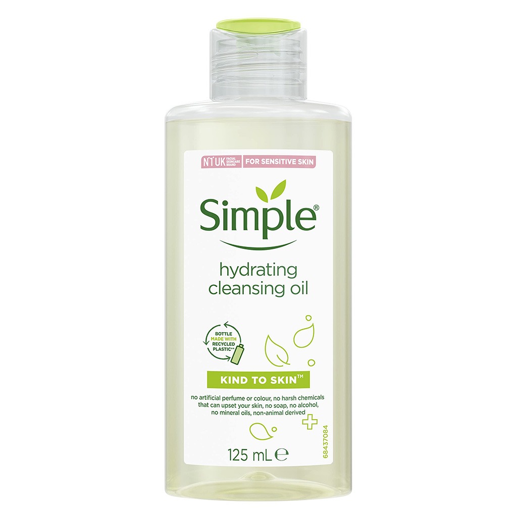 Simple Kind To Skin Hydrating Cleansing Oil For Sensitive Skin 125ml, Value Pack Of 6's