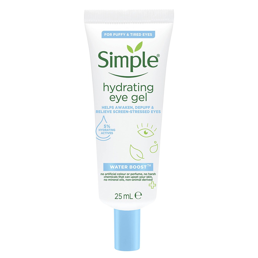 Simple Water Boost Hydrating Eye Gel For Puffy & Tired Eyes 25ml, Pack Of 8's