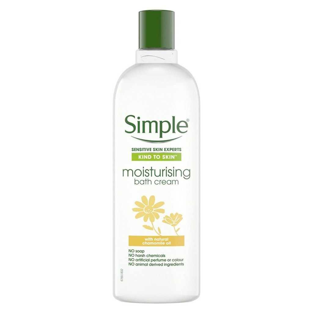Simple Kind To Skin Sensitive Skin Experts Moisturizing Bath Cream With Chamomile Oil 400ml