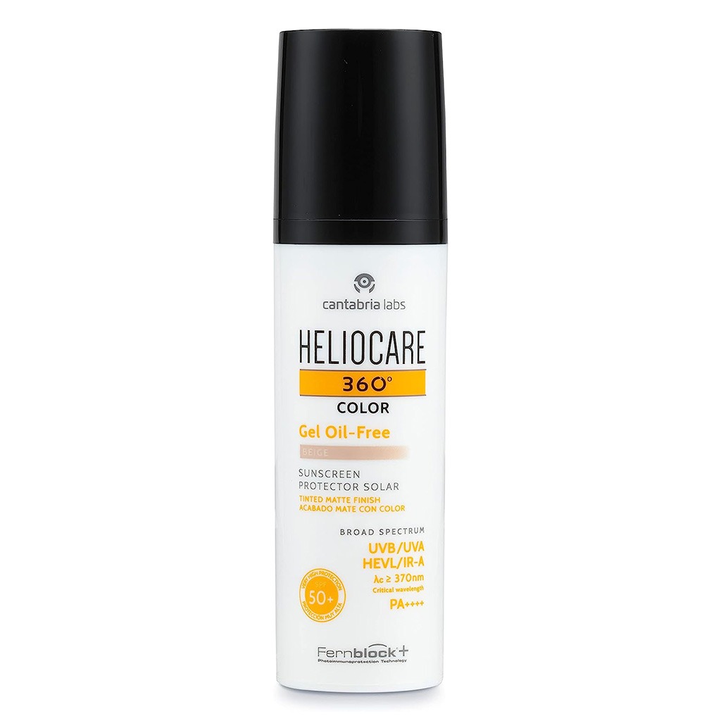 Heliocare 360° Gel Oil-Free Broad Spectrum Tinted Sunscreen With SPF50+ & PA++++ - Beige 50ml