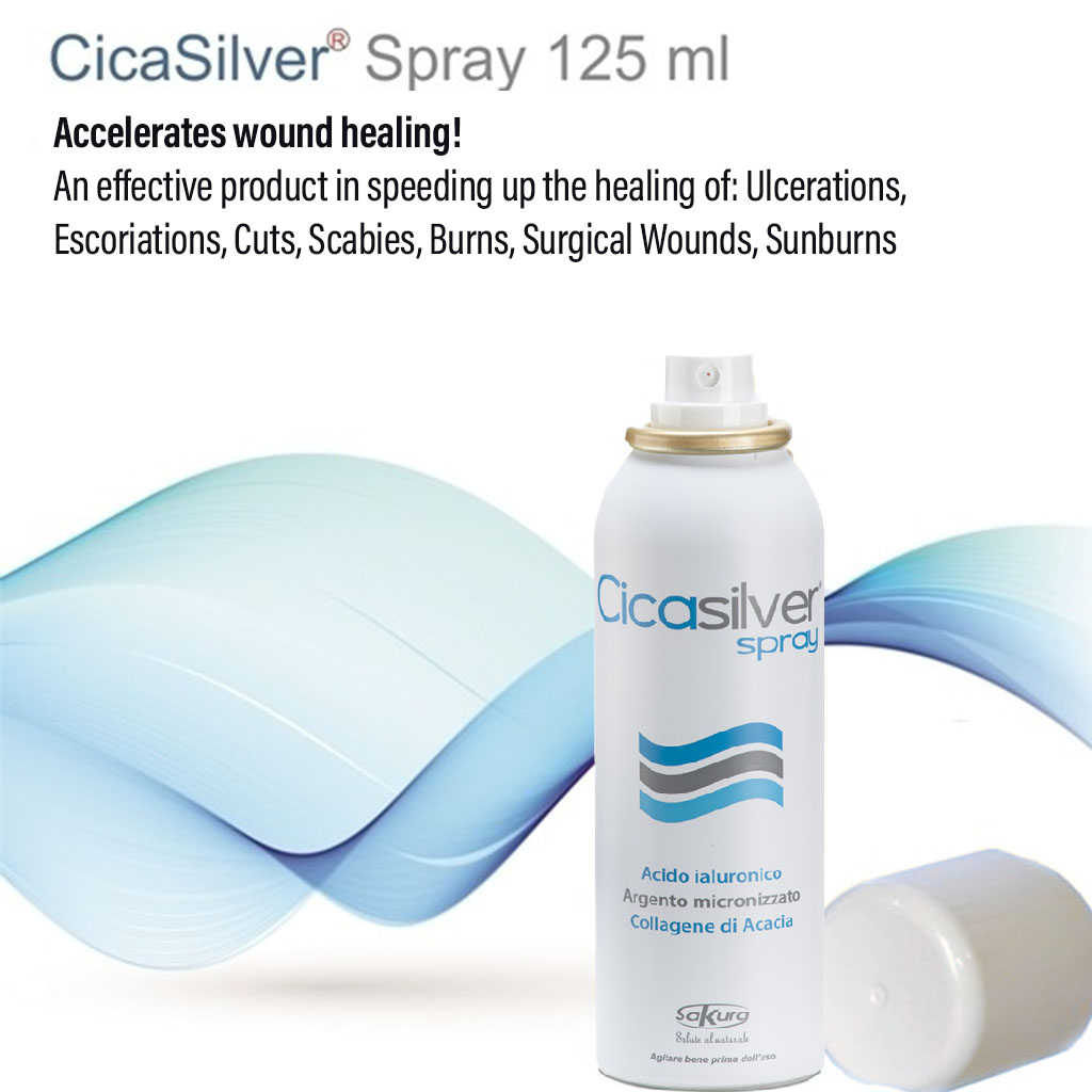 Cicasilver Skin Lesions & Wound Healing Spray 125ml