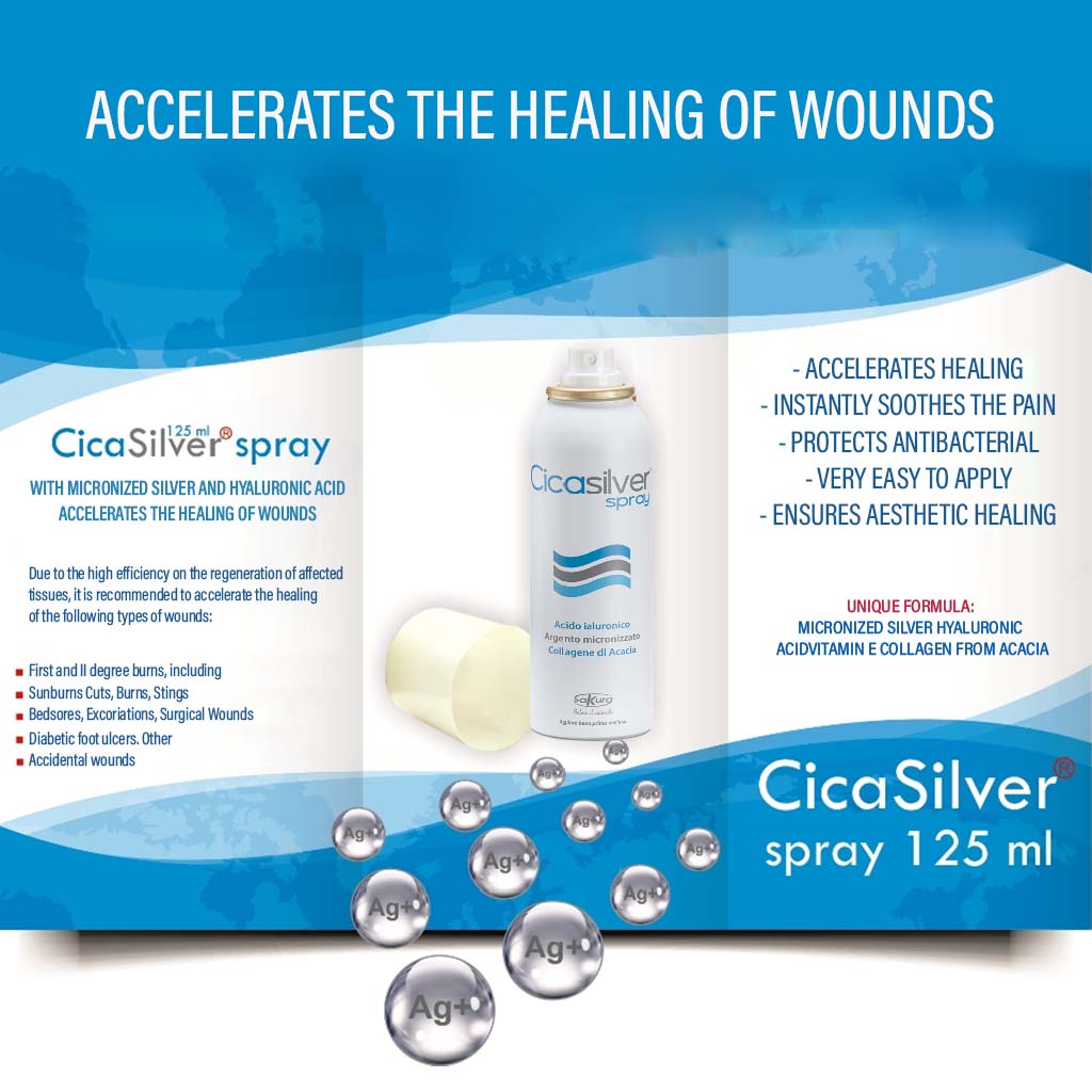 Cicasilver Skin Lesions & Wound Healing Spray 125ml
