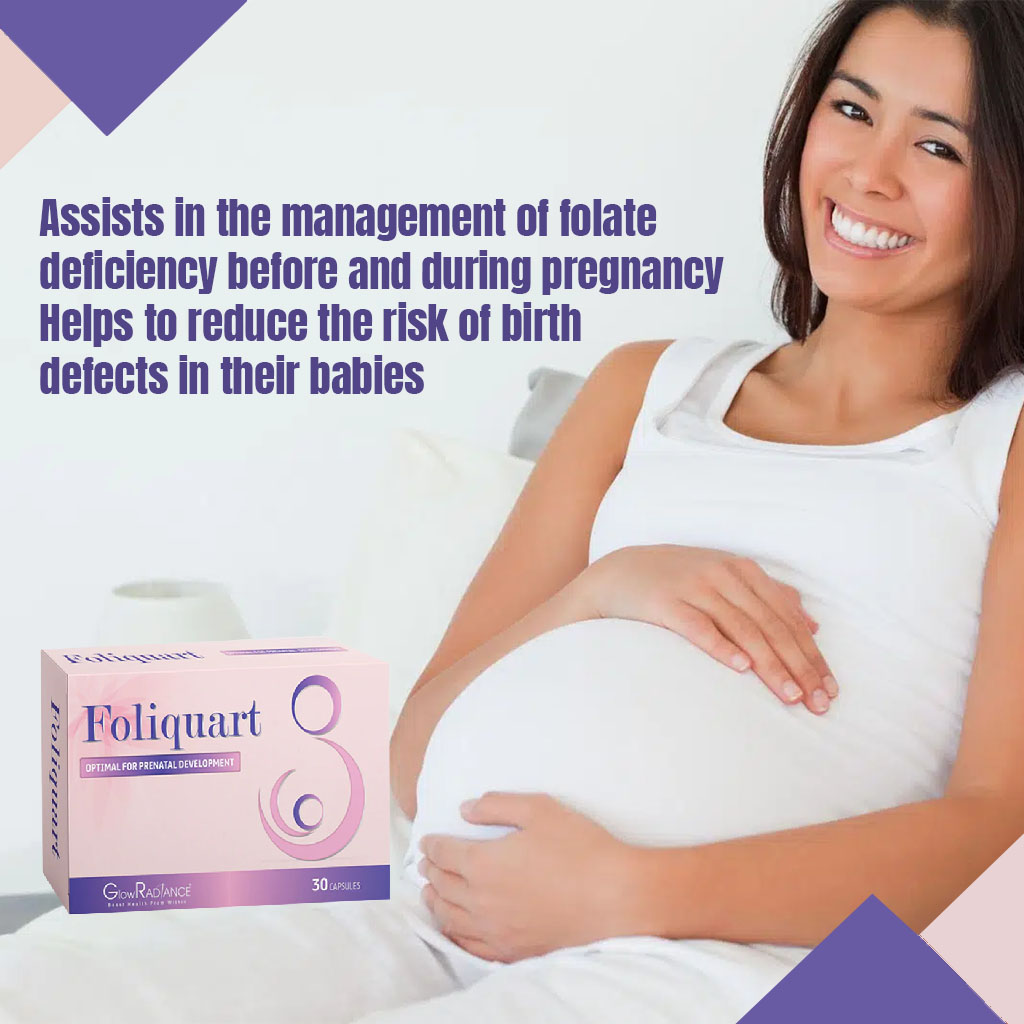 GlowRadiance Foliquart Capsules For Prenatal Development, Pack of 30's