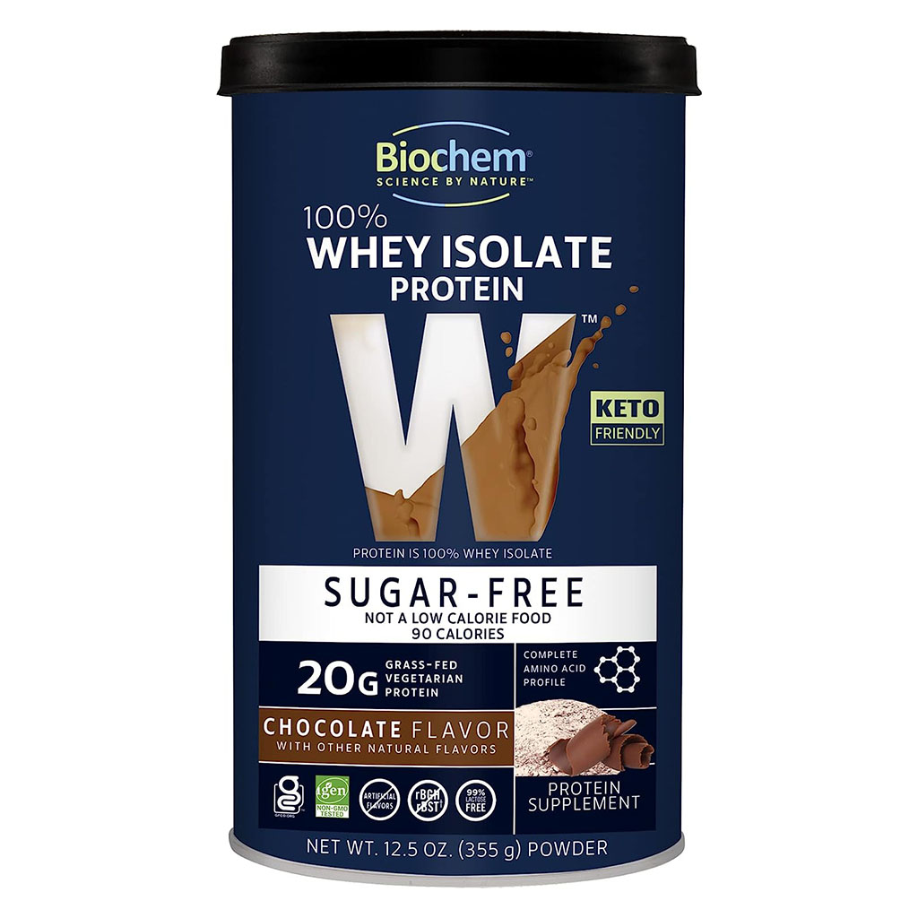 Biochem Sugar-Free 100% Whey Isolate Protein Powder - Chocolate Flavor 355g